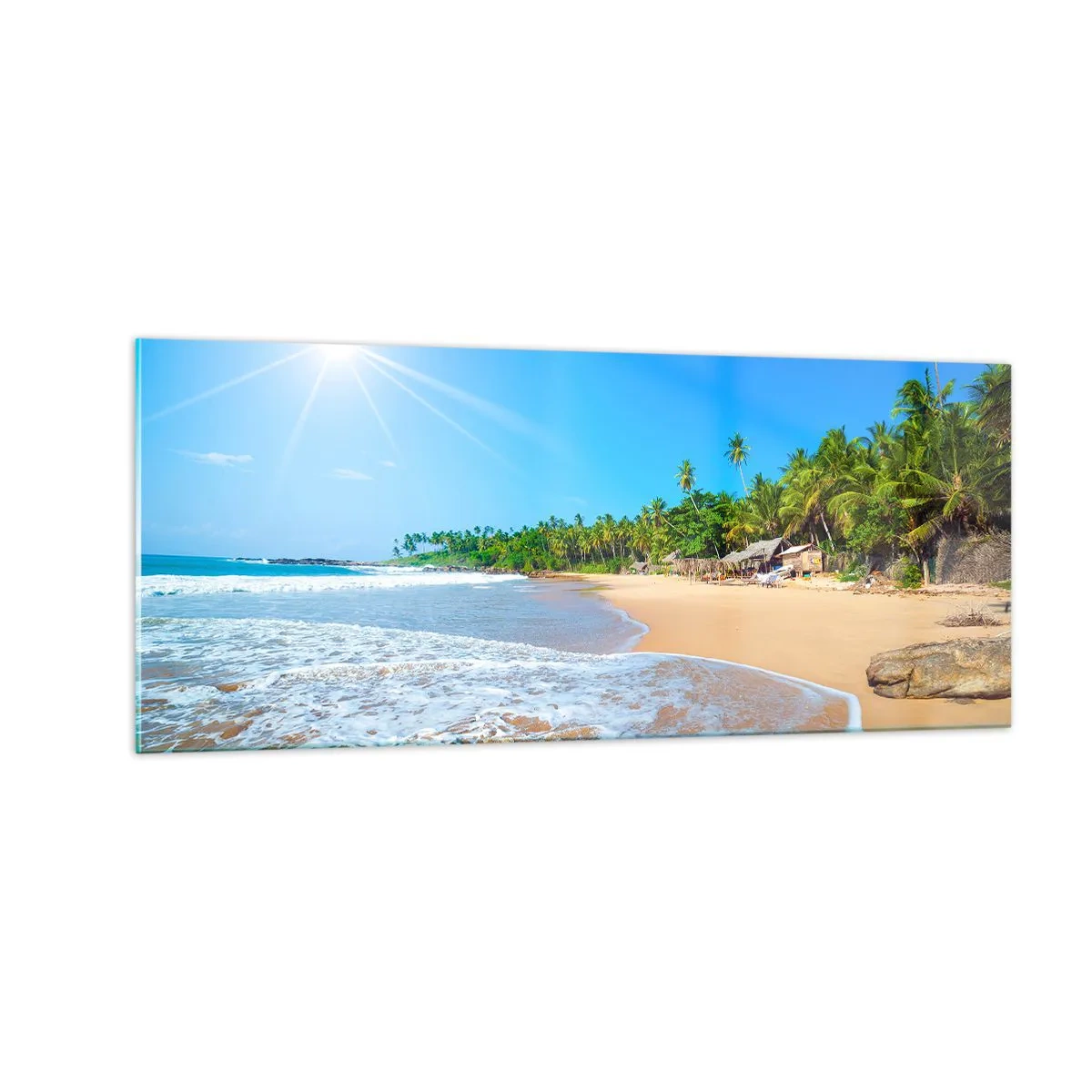 Impression sur verre - Image sur verre - Un endroit exotique pour vous - 100x40 cm