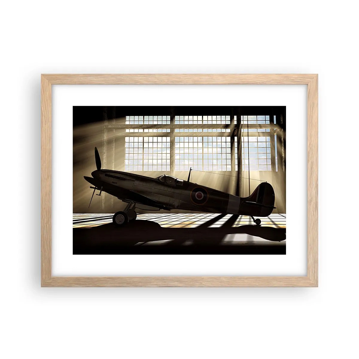 Affiche dans un chêne clair - Poster - Le repos du guerrier - 40x30 cm