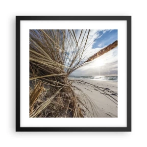 Affiche dans un cadre noir - Poster - Rencontre des éléments - 40x40 cm