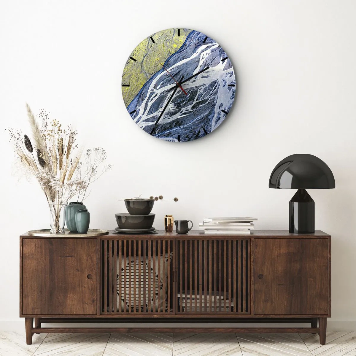 Horloge murale - Pendule murale - Peintures rupestres de la nature - 40x40 cm