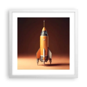 Affiche dans un cadre blanc - Poster - Ça commence par un rêve - 40x40 cm