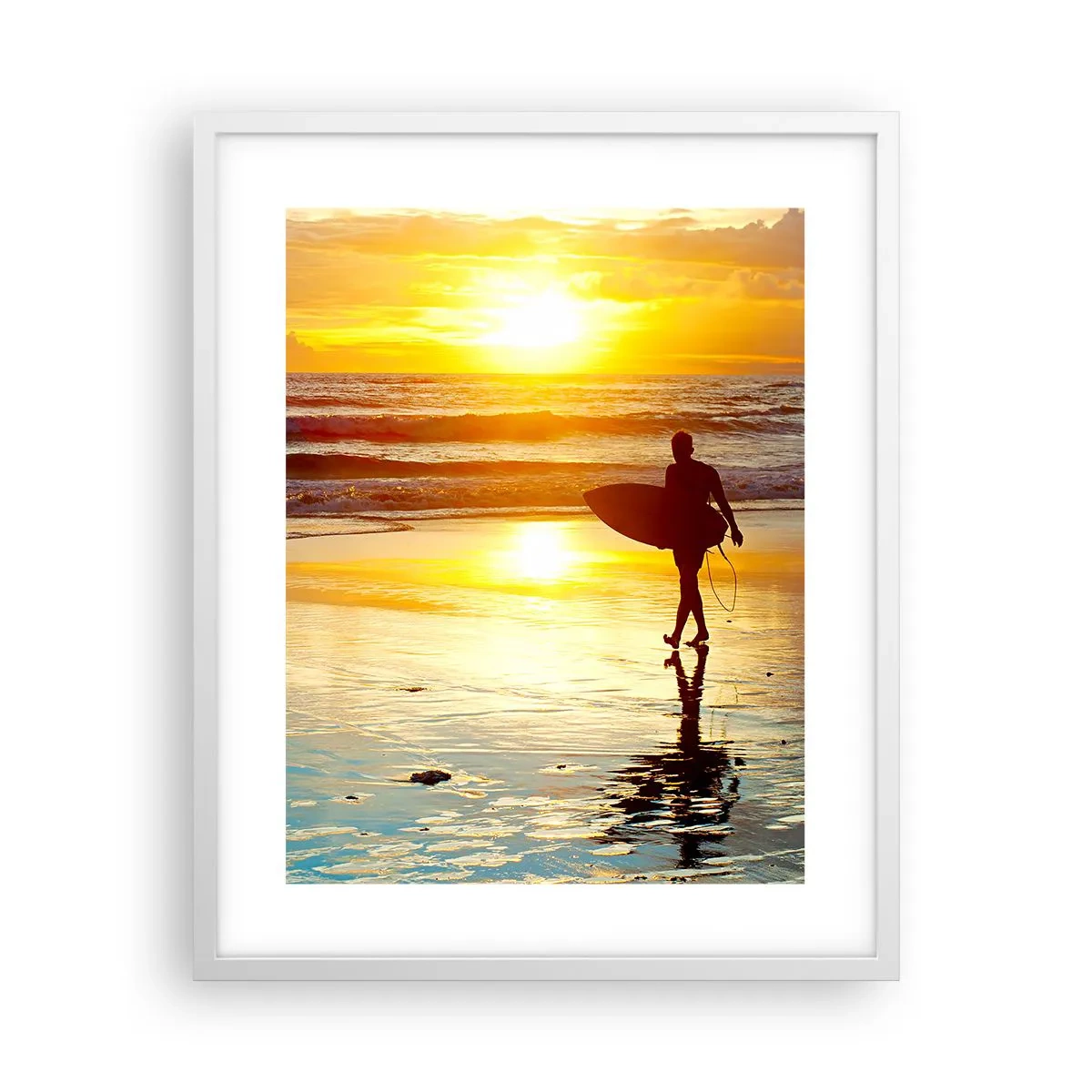 Affiche dans un cadre blanc - Poster - Le retour du guerrier - 40x50 cm