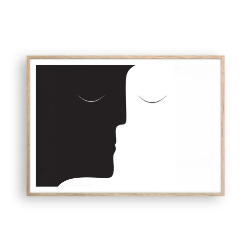 Affiche dans un chêne clair - Poster - Unité des contraires - 100x70 cm