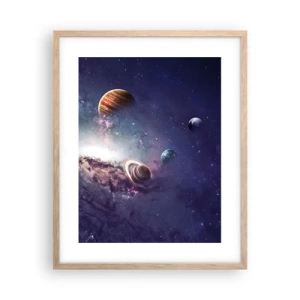 Affiche dans un chêne clair - Poster - Système de danse solaire - 40x50 cm