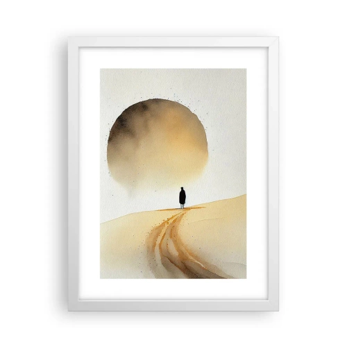 Affiche dans un cadre blanc - Poster - Toujours solitaire - 30x40 cm