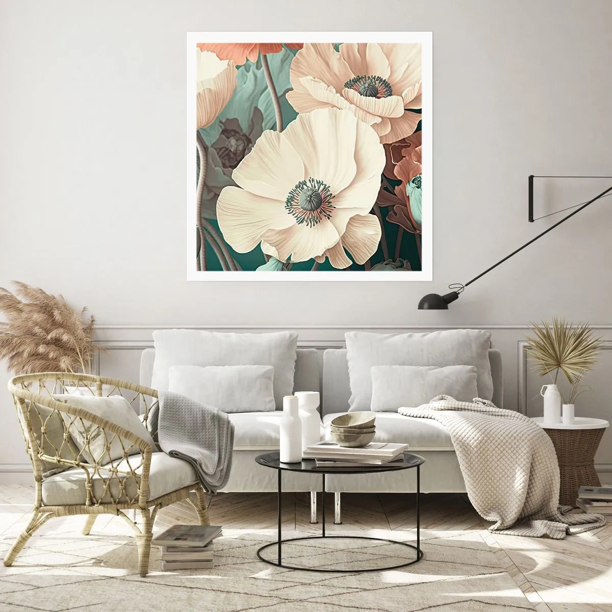 Affiche - Poster - Le murmure des coquelicots - 40x40 cm