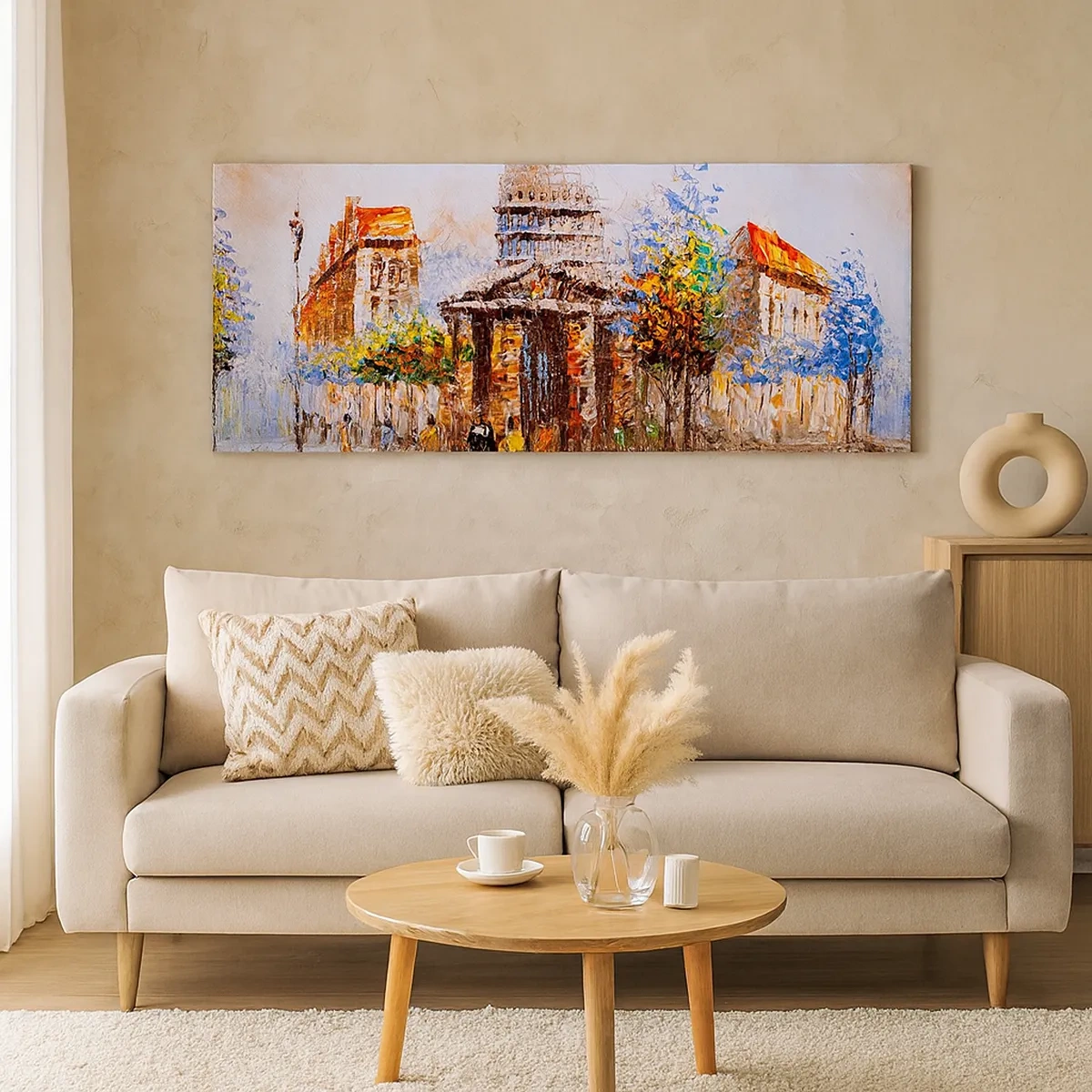 Impression sur toile - Image sur toile - Promenade à Paris - 30x30 cm