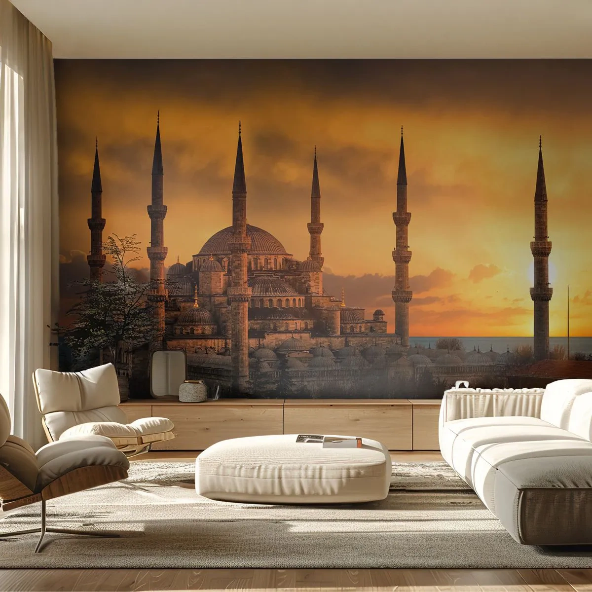 Papier Peint Photo Standard Eco - Dieu est grand - Architecture, Mosquée, Istanbul - 400x280 cm