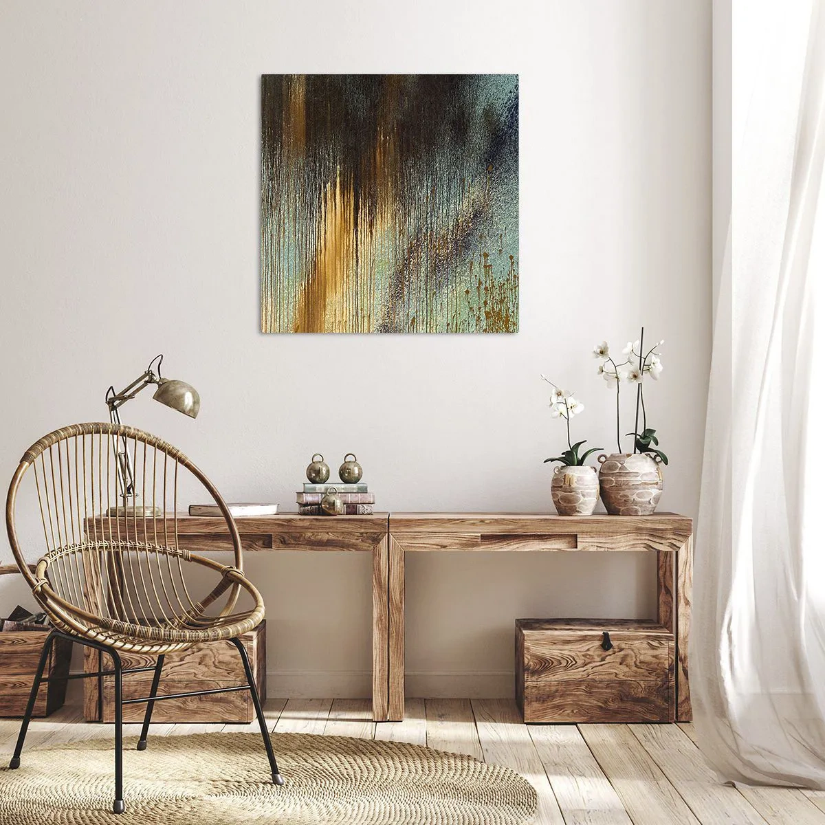 Impression sur toile - Image sur toile - Une composition de couleirs non fortuite - 60x60 cm