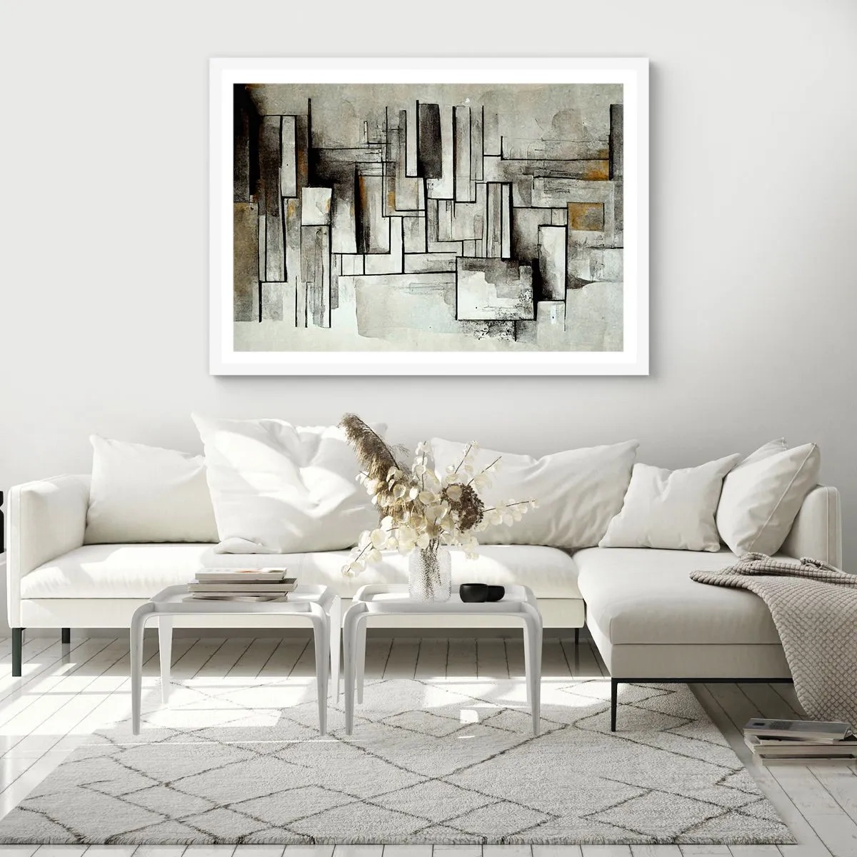 Affiche dans un cadre blanc - Poster - Le pouvoir de la simplicité - 100x70 cm