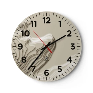 Horloge murale - Pendule murale - Topographie artistique - 40x40 cm