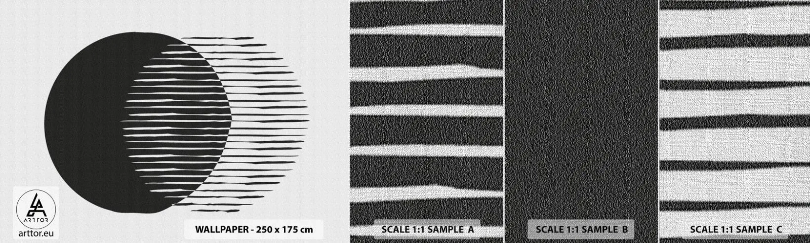 Échantillon de Papier Peint Premium Canvas - Son alter ego - Soleil, roues, Bohème - 100x30 cm