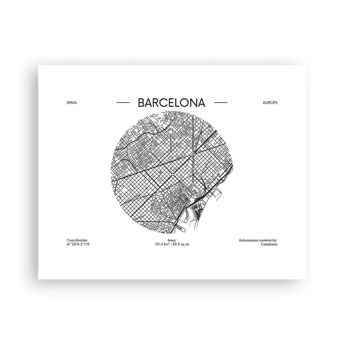Affiche - Poster - Anatomie de Barcelone - 50x40 cm