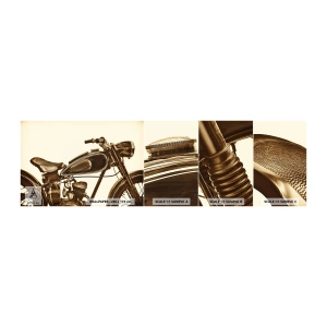 Échantillon de Papier Peint Autocollant Deluxe Sticker - Nostalgie du classique - Moto, Ancien, Automobile - 100x30 cm