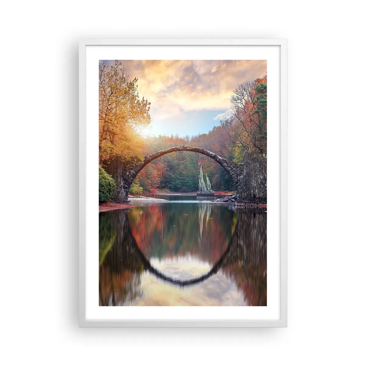 Affiche dans un cadre blanc - Poster - De l'autre cote du miroir - 50x70 cm