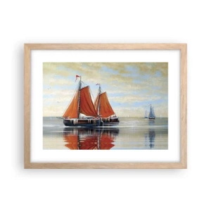 Affiche dans un chêne clair - Poster - He, navigue, marin - 40x30 cm