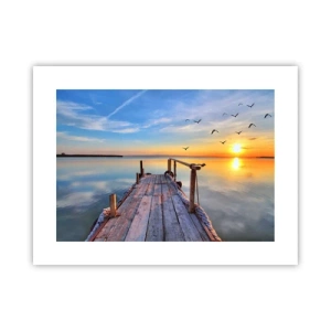 Affiche - Poster - Marcher droit vers le soleil - 40x30 cm