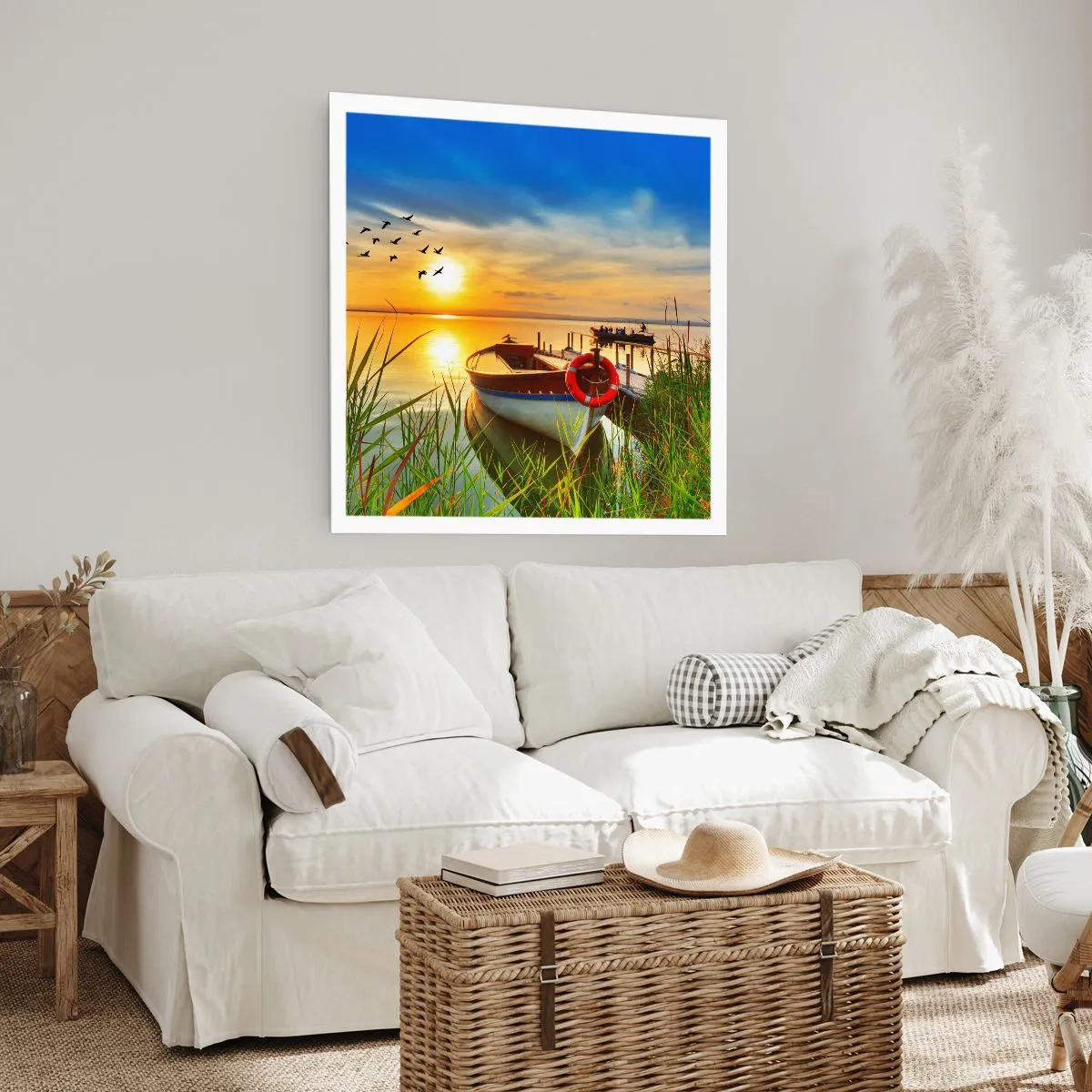 Affiche - Poster - Les cormorans s'envolent déjà - 50x50 cm