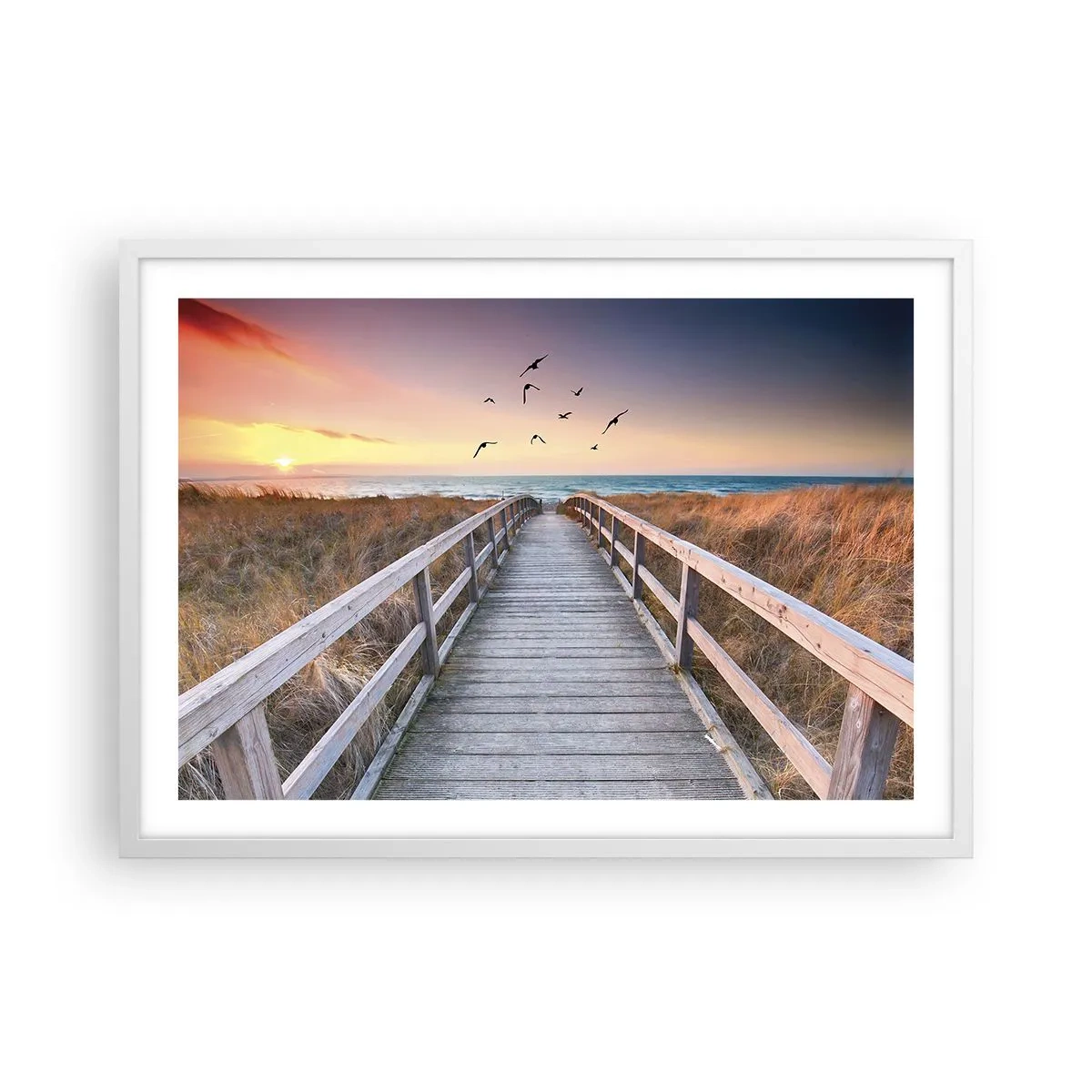 Affiche dans un cadre blanc - Poster - Envol des espaces - 70x50 cm