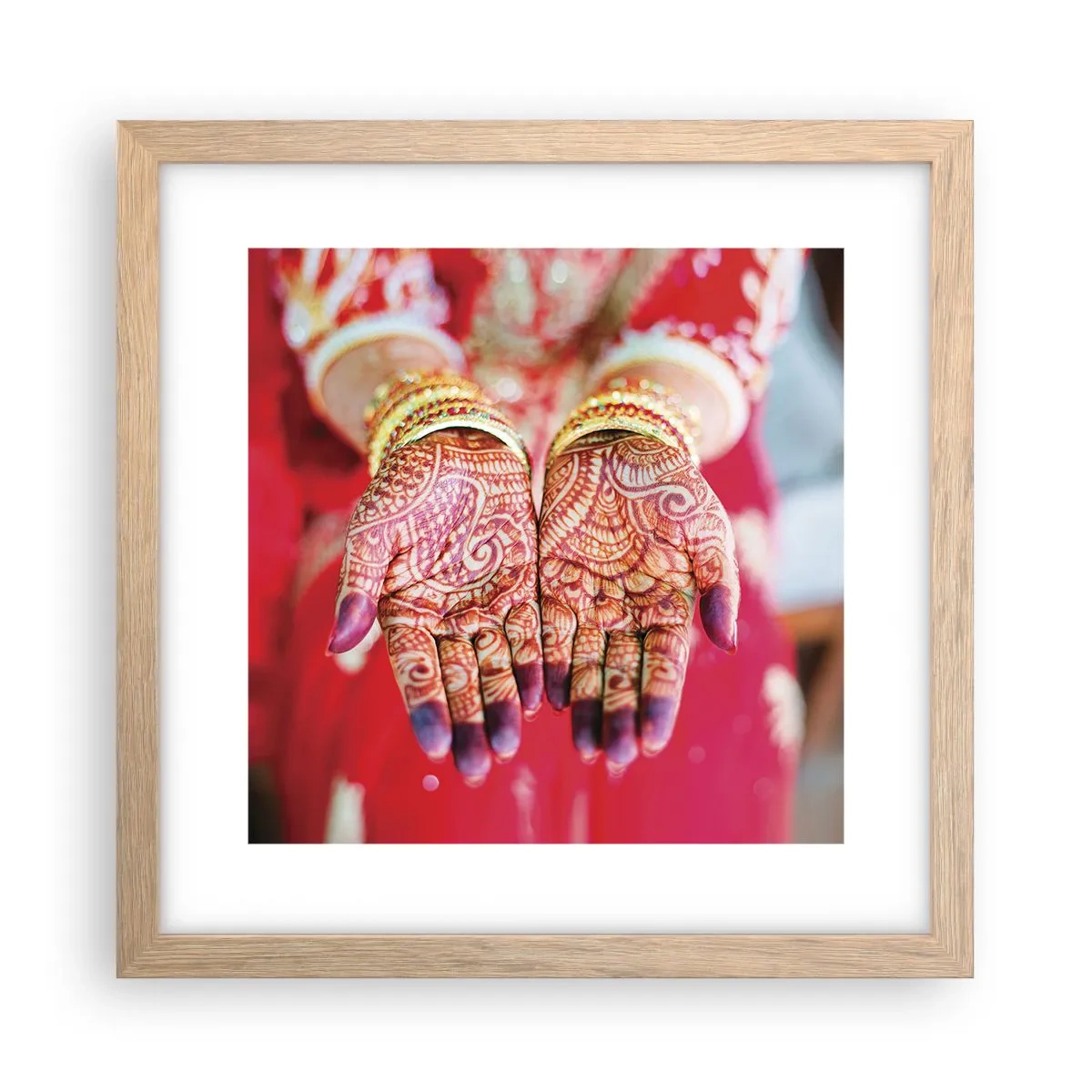 Affiche dans un chêne clair - Poster - Prêt à saisir votre chance - 30x30 cm