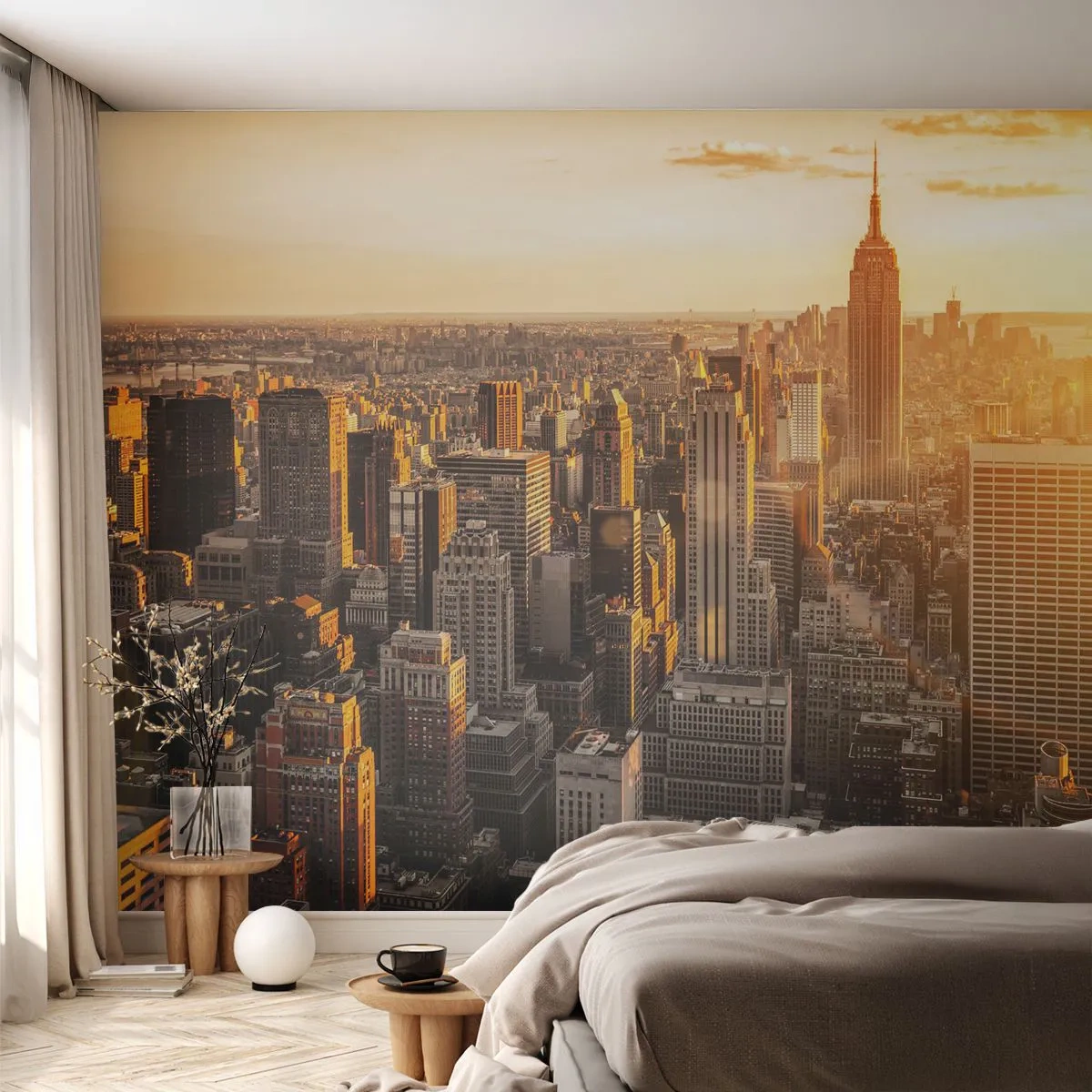 Papier Peint Photo Premium Sand - Grandir au soleil - Ville, New York, Architecture - 300x210 cm