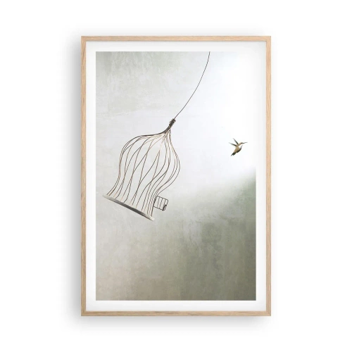 Affiche dans un chêne clair - Poster - Dans son élément - 61x91 cm