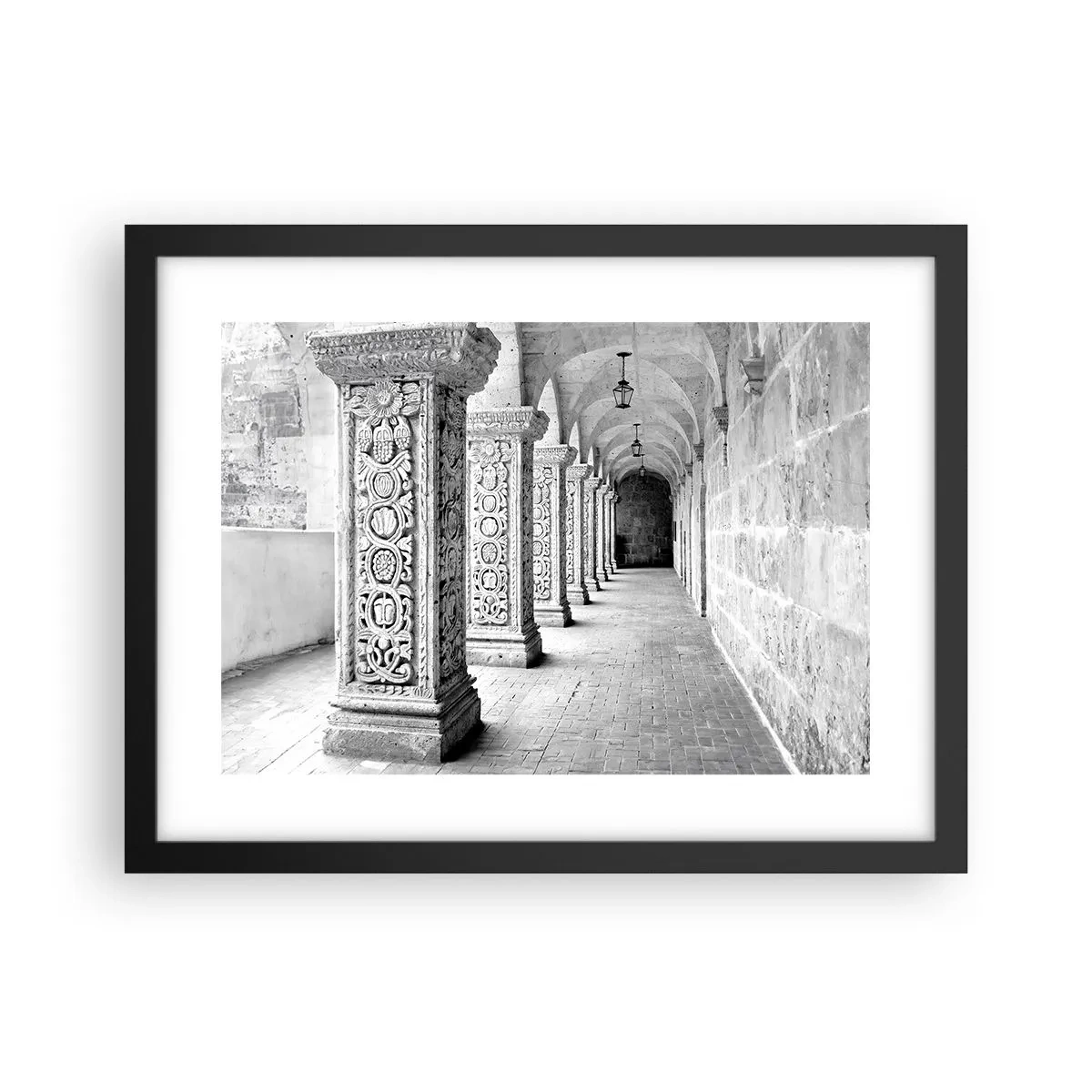 Affiche dans un cadre noir - Poster - Où cela mène-t-il…? - 40x30 cm