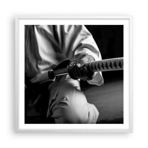 Affiche dans un cadre blanc - Poster - Âme de guerrier - 60x60 cm