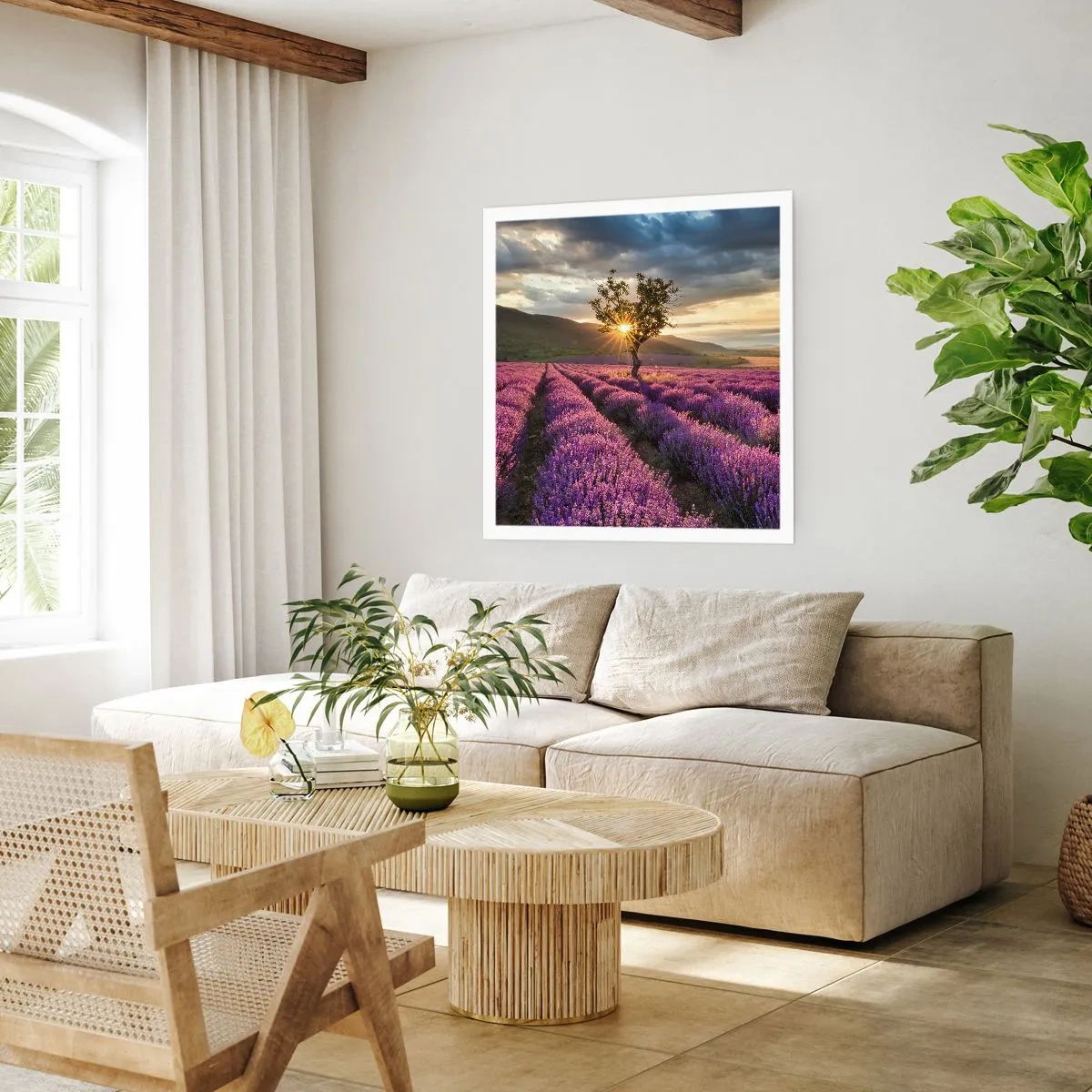 Affiche - Poster - Arôme de couleur lilas - 50x50 cm