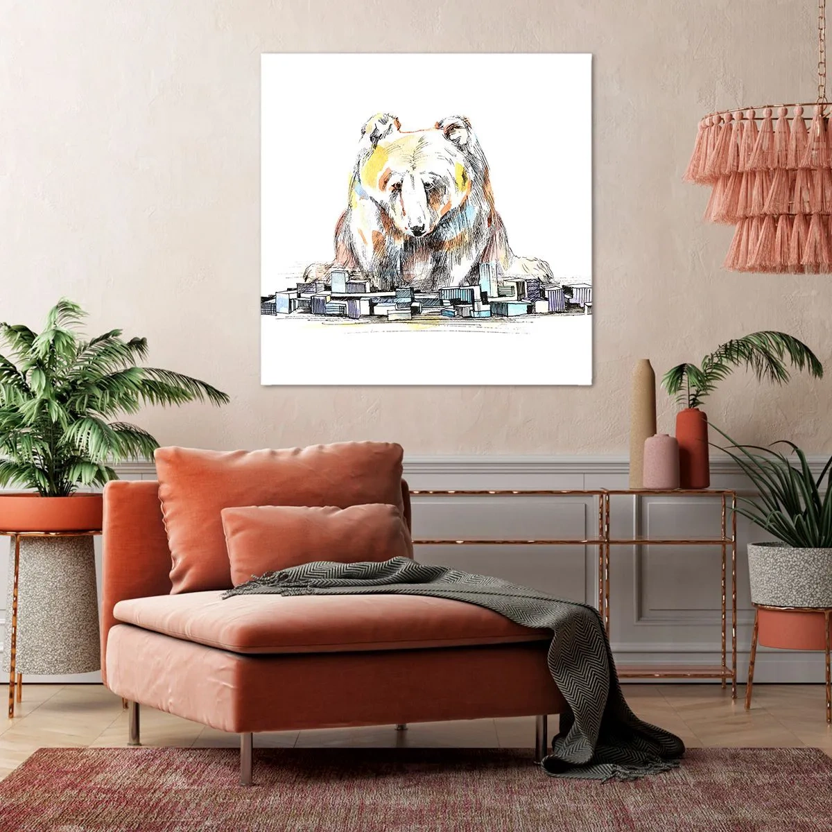 Impression sur toile - Image sur toile - Comment peut-on vivre ainsi ? - 50x50 cm