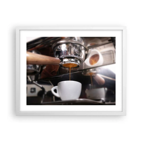 Affiche dans un cadre blanc - Poster - Bon moment de la journée - 50x40 cm