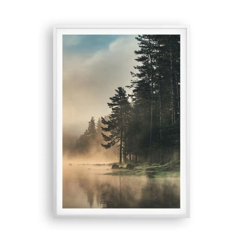 Affiche dans un cadre blanc - Poster - Naissance du jour - 70x100 cm