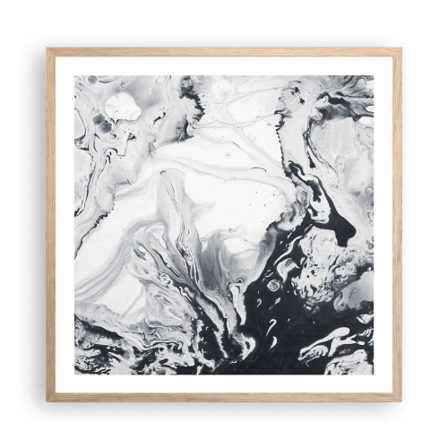 Affiche dans un chêne clair - Poster - Au centre de la Terre - 60x60 cm