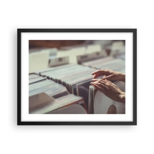 Affiche dans un cadre noir - Poster - A la recherche d'émotions - 50x40 cm