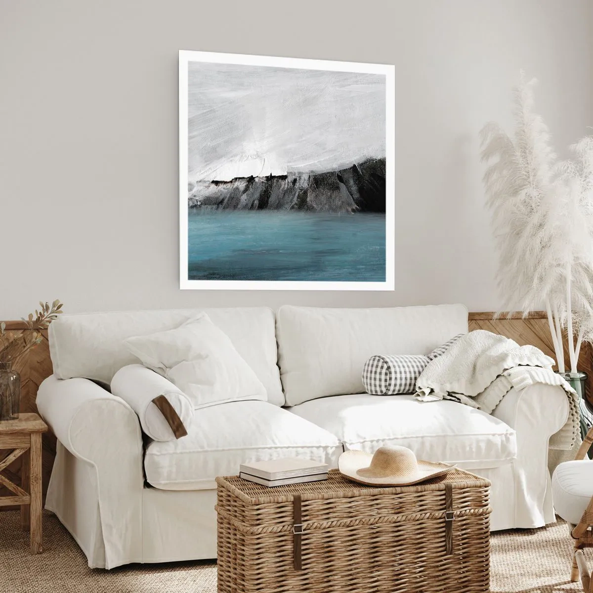 Affiche - Poster - Eau – terre : choc des éléments - 50x50 cm