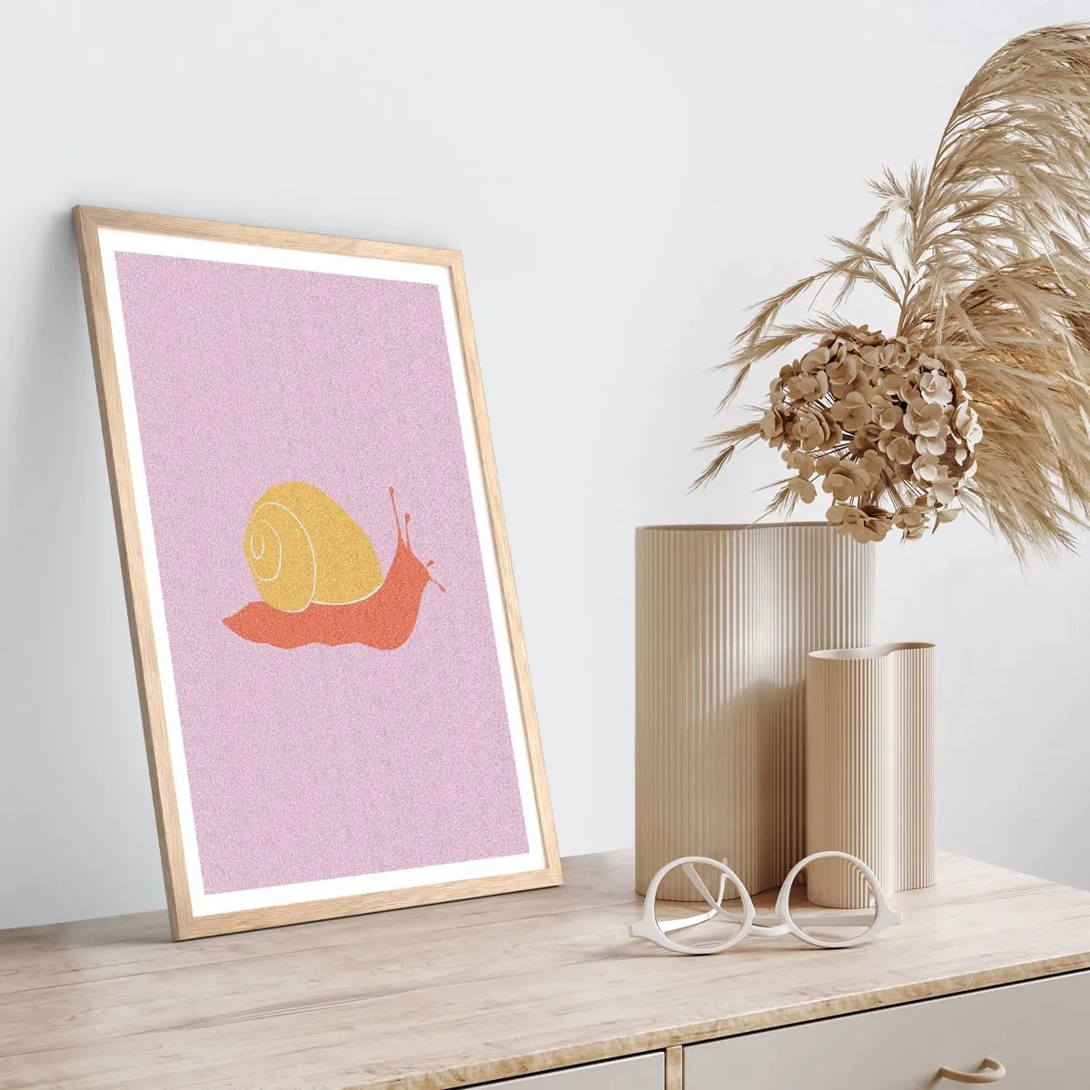 Affiche dans un chêne clair - Poster - Il n'y a pas d'urgence - 50x70 cm