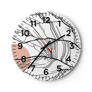 Horloge murale - Pendule murale - Dans un réseau de brindilles - 40x40 cm