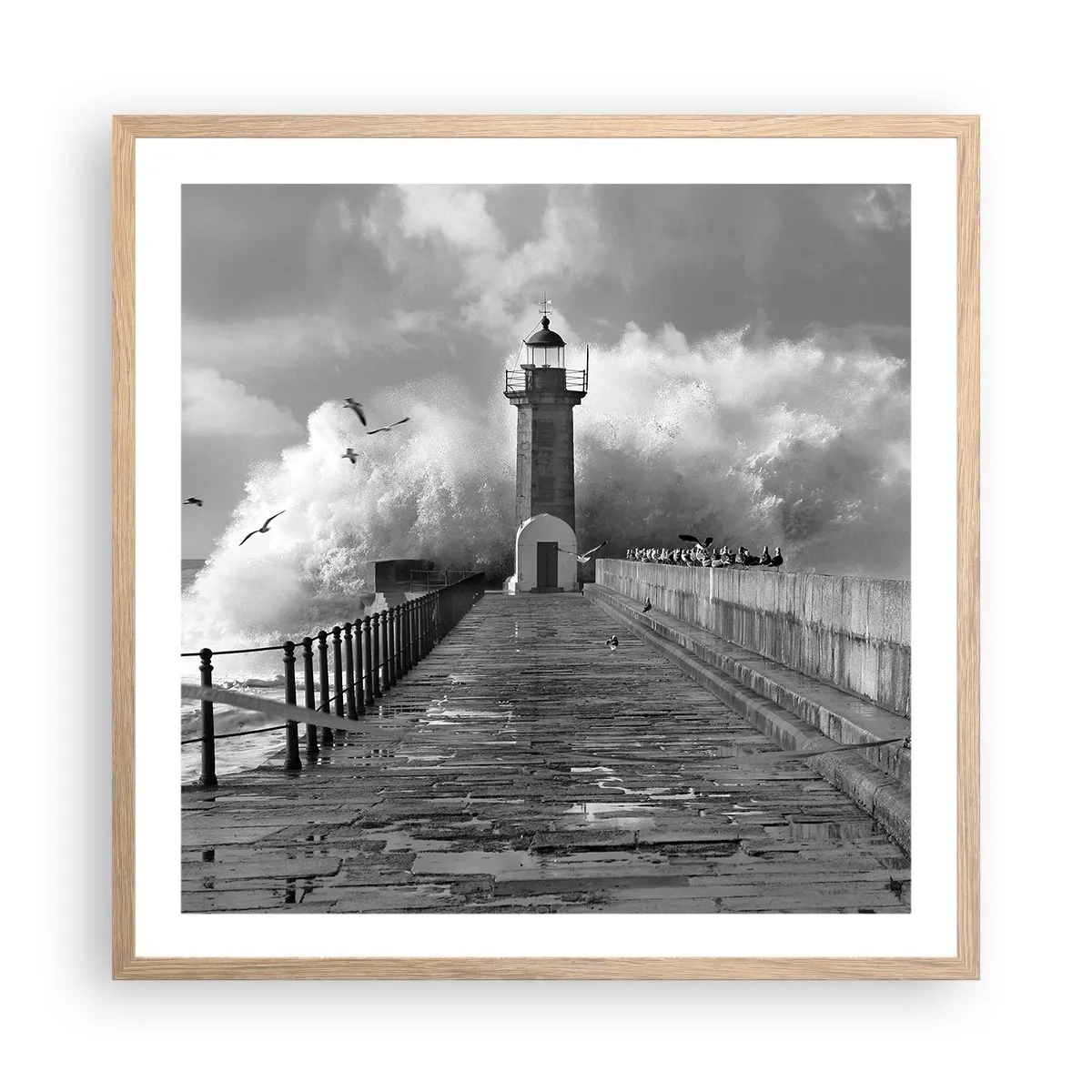 Affiche dans un chêne clair - Poster - Sans peur - 60x60 cm