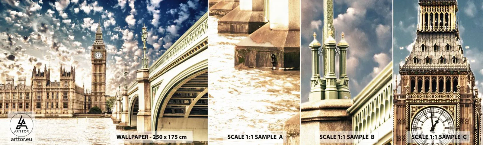 Échantillon de Papier Peint Autocollant Deluxe Sticker - Nuages