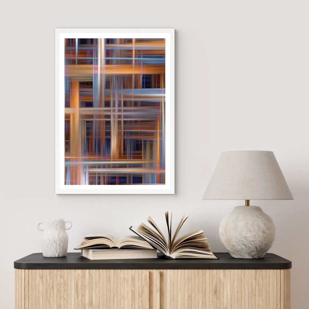 Affiche dans un cadre blanc - Poster - Tissé de lumière - 30x40 cm