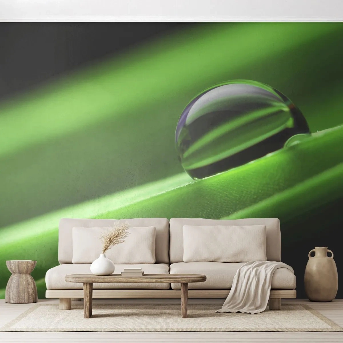 Papier Peint Photo Premium Canvas - La vie de près - Abstraction, Graphique, Une goutte d'eau - 300x210 cm