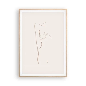 Affiche dans un chêne clair - Poster - La forme du désir - 70x100 cm