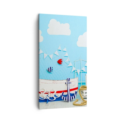 Impression sur toile - Image sur toile - Nostalgie infantile de l'aventure - 45x80 cm