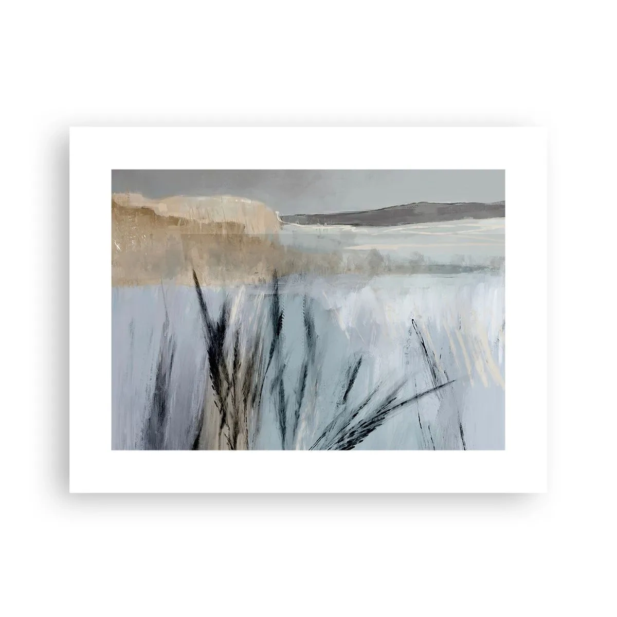 Affiche - Poster - Champs d'hiver - 40x30 cm