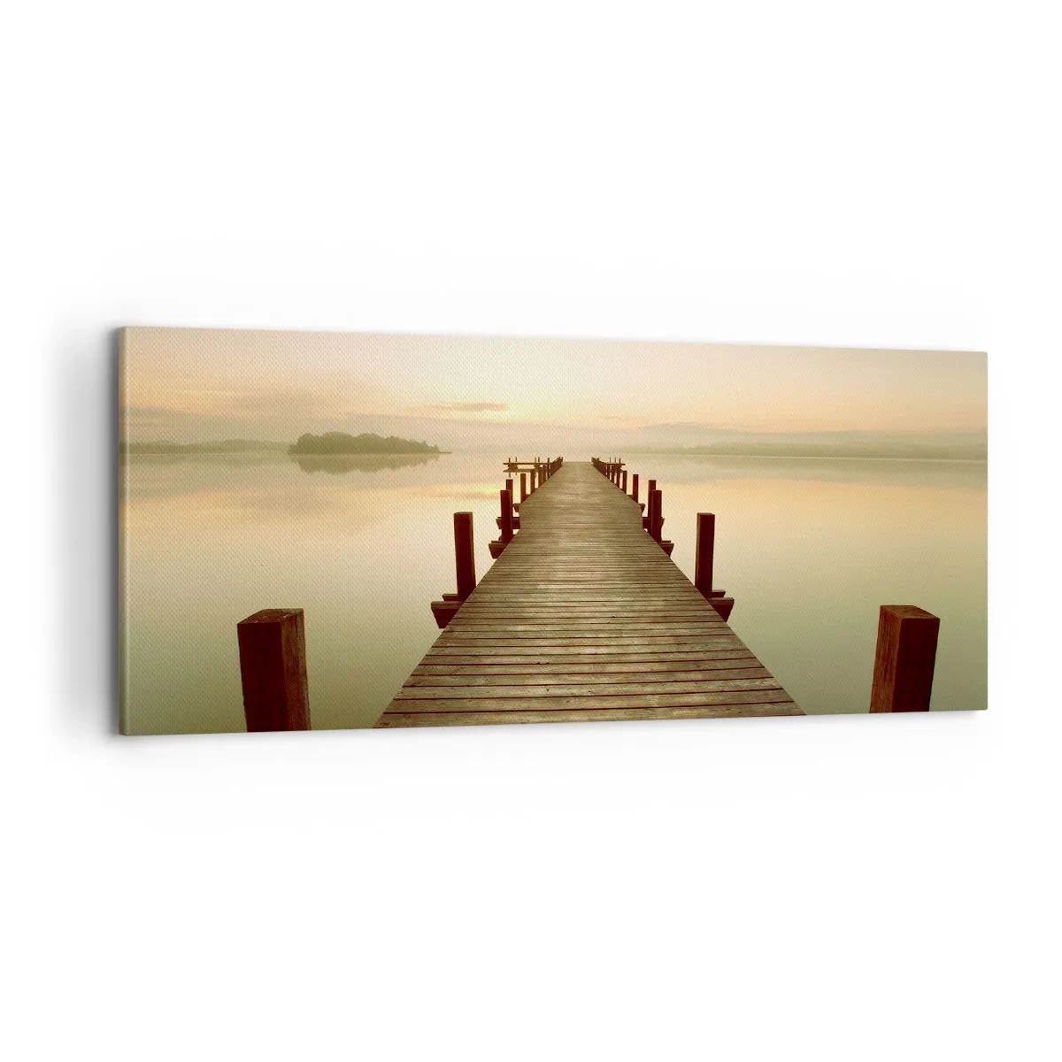 Impression sur toile - Image sur toile - L'aube, les premières lueurs, le jour  - 100x40 cm