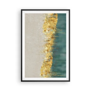 Affiche dans un cadre noir - Poster - La frontière dorée - 61x91 cm