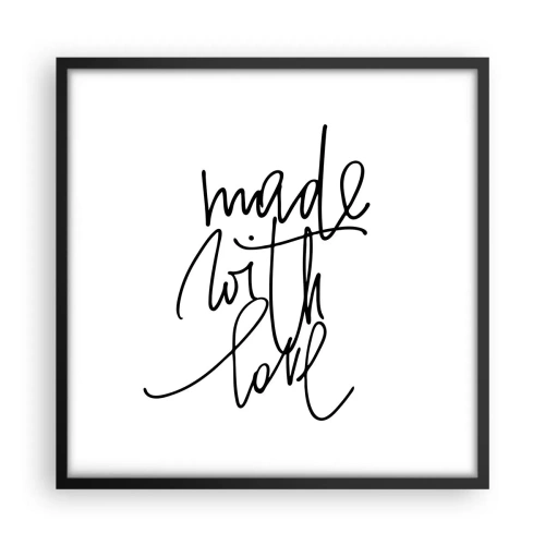 Affiche dans un cadre noir - Poster - La meilleure marque - 50x50 cm