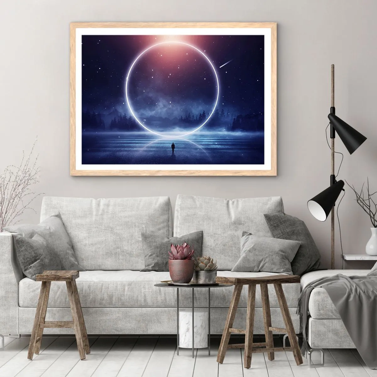 Affiche dans un chêne clair - Poster - Ils sont déjà là... - 91x61 cm