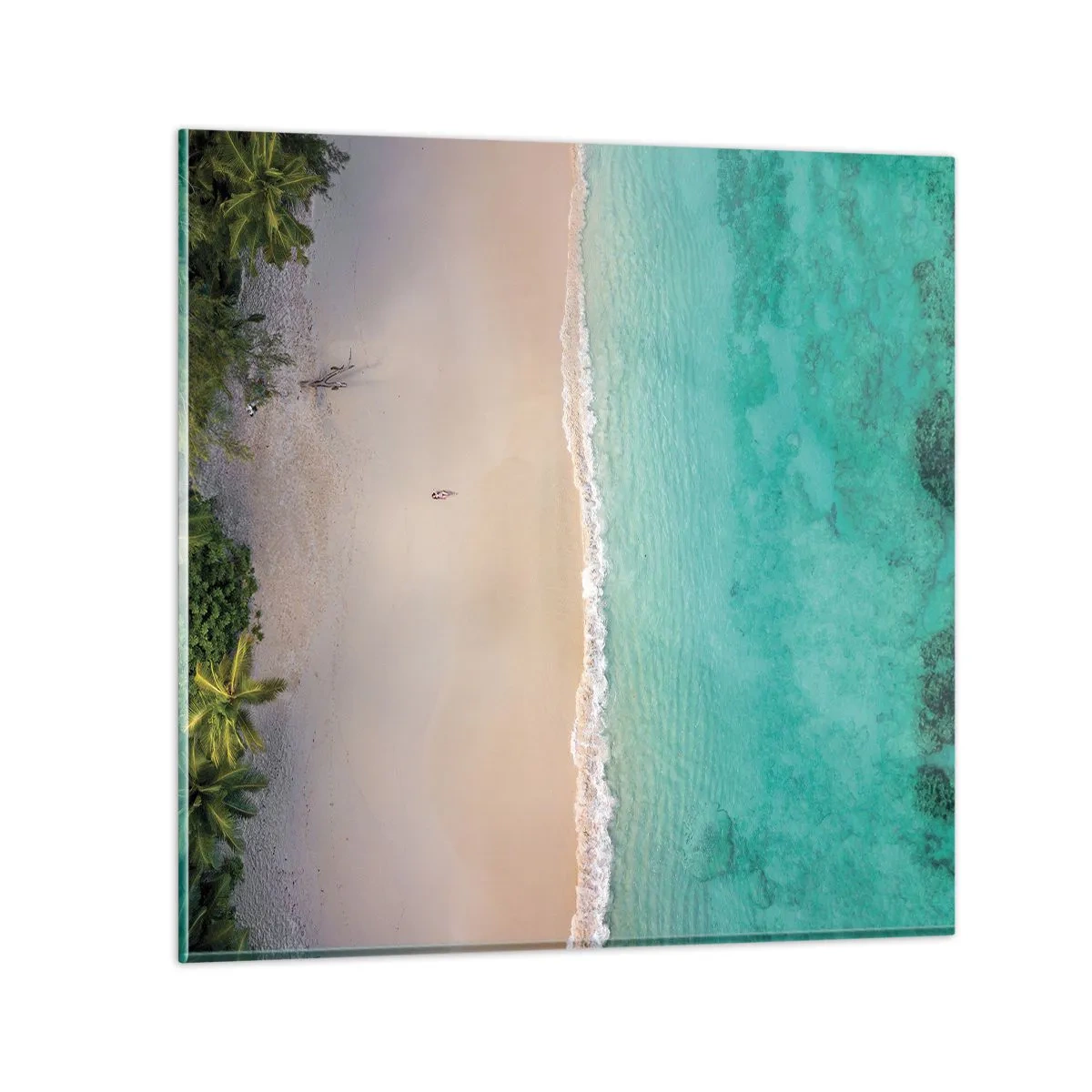 Impression sur verre - Image sur verre - Plage paradisiaque - 30x30 cm