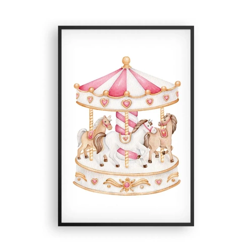 Affiche dans un cadre noir - Poster - Le doux monde de l'enfance - 61x91 cm